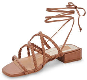 Dolce Vita Hayley Cedar Stella Tie Up Squared Open Toe Strappy Heeled Sandals