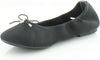 Sam Edelman Felicia Faux Shearling Black Leather Slip On Round Toe Ballet Flats