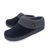 Clarks Women's Knitted Sweater Collar Suede Slippers - Faux Fur Linning Indoor/Outdoor TPR Outsoles & Cushioned Footbed