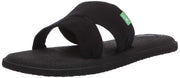 Sanuk Women's Black Yoga Mat Capri Slide Sandals