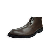 Tod's Men's Brown Smooth Leather Elegant Lace Up Rounded Toe Ankle Boots
