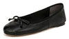 Sam Edelman Zooey Black Leather Bow Detailed Rounded Toe Slip On Ballet Flats