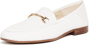 Sam Edelman Loraine Bright White Almond Toe Slip On Stacked Heel Fashion Loafers