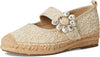 Sam Edelman Maddy Ivory/Natural Lace Cap Toe Mary Jane Espadrille Ballet Flats