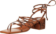 Jessica Simpson Womens Ivelle Strappy Block Heeled Gladiator Thong Sandal BROWN