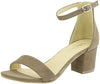 Bella Marie Women's Jean-08 Taupe Suede Strappy Open Toe Block Heel Sandal