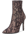 Jessica Simpson Livienne Booties Black Mesh nude High Heel Dress Fitted Bootie