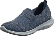 Skechers Ultra Flex Harmonious Navy Round Toe Knit Mesh Pull On Low Top Sneakers