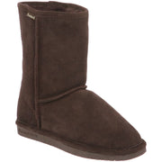 Bearpaw Women's Emma Short Chocolate Suede Fur Lined  Winter Boots (6)