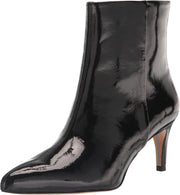 Sam Edelman Ulissa Black Patent Pointed Toe Zip Kitten Heel Ankle Fashion Boots