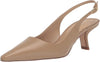 Sam Edelman Bianka Soft Beige Pointed Toe Kitten Heel Slip On Wide Fashion Pumps