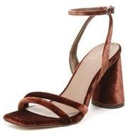 Sam Edelman Kia Copper Squared Open Toe Ankle Strap Block Heeled Sandals