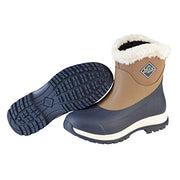 Muck Boot Arctic Apres Navy/Fog Pull On Fur Rounded Toe Waterproof Ankle Boots