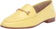 Sam Edelman Loraine Butter Yellow Almond Toe Slip On Stacked Heel Fashion Loafer