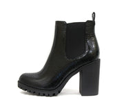 Luxemoda Glove - Ankle Boot w/Lug Sole Elastic Gore and Chunky Block Heel