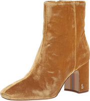 Sam Edelman Fawn Saffron Block Heel Squared Toe Fashion Ankle Boots (Wide)