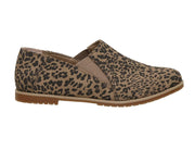 Cushionaire Duffy Cheetah Twin Gore Slip on Memory Foam Casual Loafers Shoes