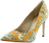 Sam Edelman Hazel Washed Marigold Stiletto Heel Pointed Toe Wide Dress Pumps
