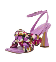 Sam Edelman Courtney Violet Braid Straps Ankle Strap Spool Heeled Leather Sandal