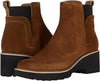 Dolce Vita Huey H2O Dk Brown Suede Pull On Round Toe Chunky Platform Ankle Boots