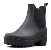 Jeffrey Campbell Cloudy Black Matte Chelsie Platform Waterproof Snow Rain Boots