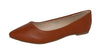 Bella Marie Angie-52 Chestnut Fashion Classic Pointy Toe Ballet Flat Shoes