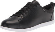 Cole Haan Carly Black Leather/Suede Lace Up Rounded Toe Low Top Flat Sneakers