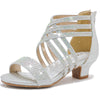Little Girls Sandals High Heels Formal Shoes Open Toe Pump Sandals Shoes