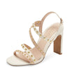 Cecelia New York Vanessa Embellished Sandal Nude White Open Toe High Heeled Pumps
