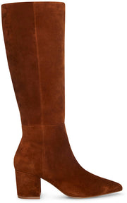 Steve Madden Forrest Brown Suede Pull On Classic Pointed Toe Knee High Boot