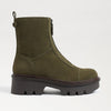 Sam Edelman Cooper Olive Branch Suede Lug Sole Zipper Fashion Ankle Booties