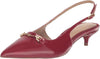 Sam Edelman Fitzgerald Red Mahogany Pointed Toe Slingback Kitten Heeled Pumps