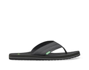 Sanuk Beer Cozy 2 Charcoal Comfortable Slip On Breathable Strap Flip-Flops