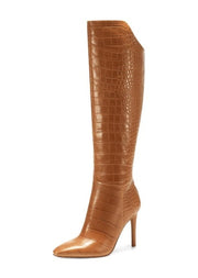 Vince Camuto Fenindy Tawny Birch Pointed Toe Stiletto Knee High Heel Tall Boot