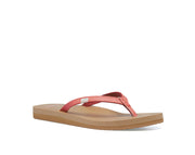 Sanuk Yoga Joy Burnt Coral Slip On Rounded Open Toe Casual Summer Sandal