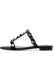 Sam Edelman Tova Slip On Slide Open Toe Slide Mule Flip Flop Flat Sandal BLACK