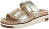 Sam Edelman Adrianna Jute Open Toe Double Strap Slip On Chunky Fashion Sandals
