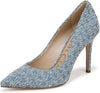 Sam Edelman Hazel Montrose Blue Fray Stiletto Heel Pointed Toe Dress Pumps