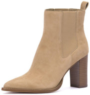 Vince Camuto Ellea Tortilla Pull On Pointed Toe Block Heeled Fashion Ankle Boots