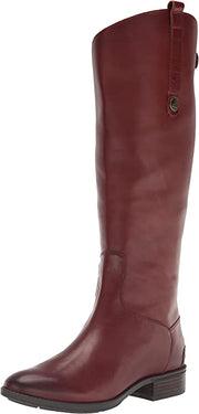 Sam Edelman Penny Burnt Brandy Rounded Toe Block Heel Knee High Equestrian Boots