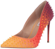 Steve Madden Vala-S Orange Multi Embellished Printed High Stiletto Pointed Toe Dress Pumps