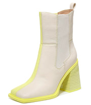 Circus by Sam Edelman Lauren Ivory Citrus Snip-Toe Chelsea Squared Toe Booties