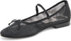 Dolce Vita Cadel Onyx Mesh Pointed Toe Slip On Bow Detailed Fashion Ballet Flats