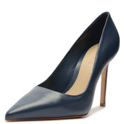 Schutz Lou Dress Blue Slip On Pointed Toe Slimmed-Down Stiletto Heeled Pumps