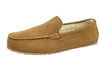 Clarks Venetian Cinnamon Suede Slippers Warm Cozy Plush Faux Fur Lined Slippers
