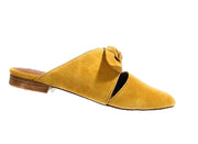 ChaseChloe Fione Yellow Campbell Pointed Knotted Flat Jeffrey Slide Charlin Mule