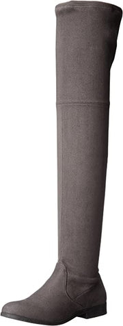 LFL by Lust For Life RADIKAL TAUPE Over-the-Knee Thigh High Flat Fitted Boots