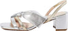 Cecelia New York COSETTE Slingback Heels Silver Gold Open Block Heel Retro Pumps