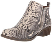 Lucky Brand Basel Almond-Toe Ankle Booties Avorio Snake Almond Toe Booties