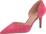 Sam Edelman Viv Dahlia Pink Slip On Pointed Toe Leather Mid Heel Pumps Shoes